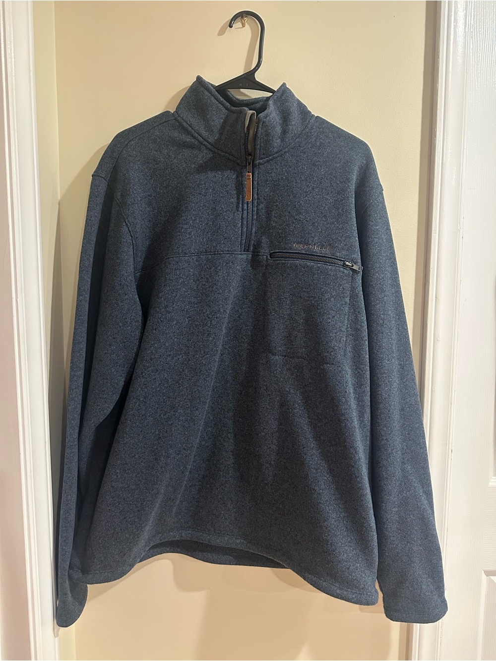 Merrill navy fleece 1/4 zip pullover